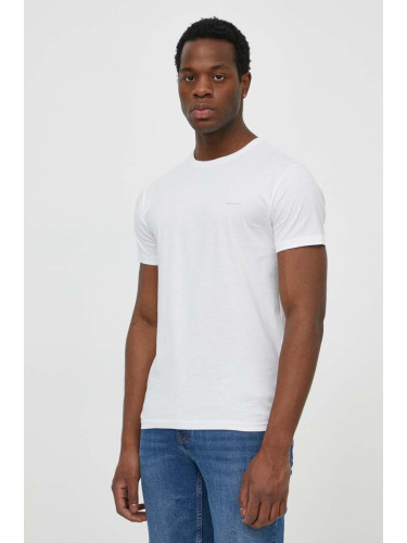 Памучна тениска Gant в бяло с изчистен дизайн