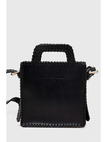Кожена чанта Lovechild в черно 24-2-977-2030