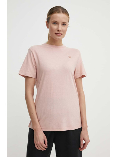 Тениска Fjallraven Hemp Blend T-shirt в розово F14600163