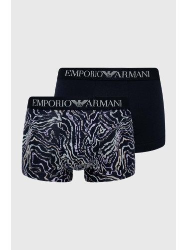 Боксерки Emporio Armani Underwear (2 броя) в тъмносиньо