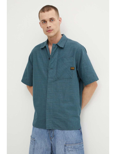 Ленена риза G-Star със свободна кройка с класическа яка D24299-D533