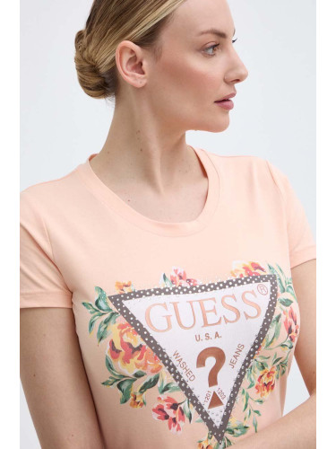 Тениска Guess в оранжево W4GI24 J1314