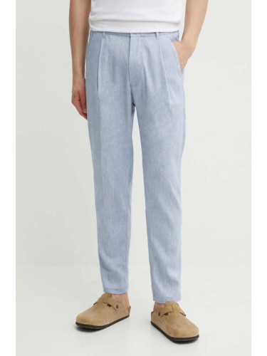 Ленен панталон Drykorn CHASY в синьо със стандартна кройка 126014 40393