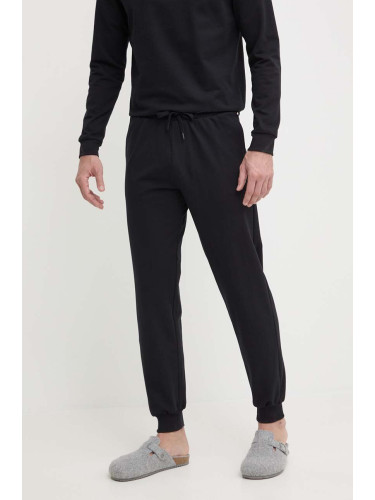 Домашен спортен панталон от памук BOSS в черно с изчистен дизайн 50515187