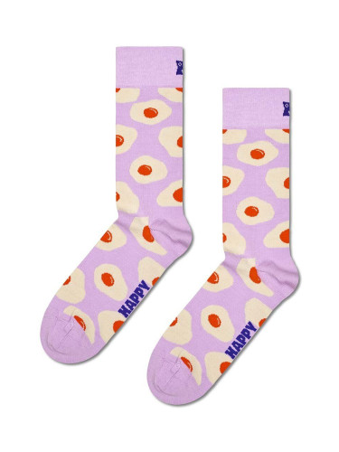 Чорапи Happy Socks Sunny Side Up Sock в лилаво