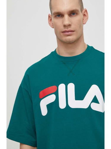 Тениска Fila Lowell в зелено с принт FAM0655