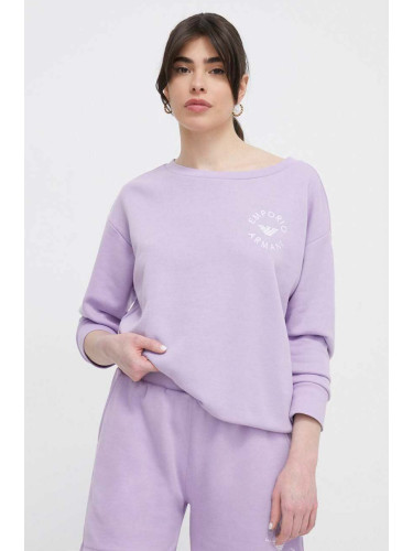 Плажна блуза Emporio Armani Underwear в лилаво 262727 4R320