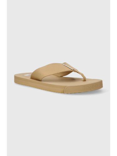 Джапанки Tommy Jeans TJM ELEVATED FLIP FLOP в бежово EM0EM01393