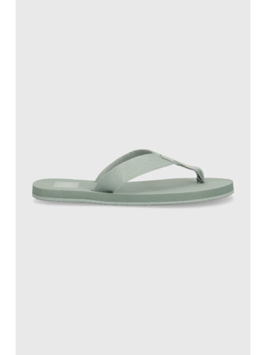 Джапанки Helly Hansen LOGO SANDAL 2 в зелено с равна подметка 67545 11957