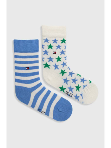 Детски чорапи Tommy Hilfiger (2 броя) в синьо