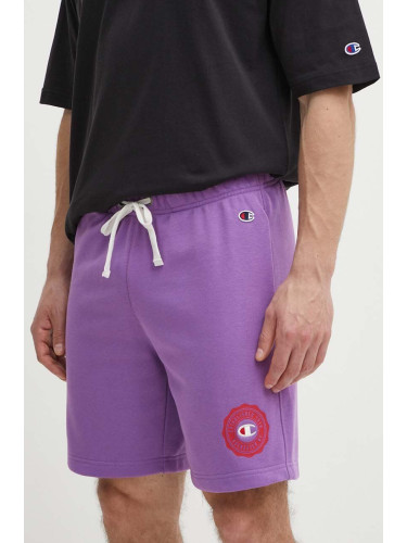 Къс панталон Champion 0 в лилаво с меланжов десен 219850