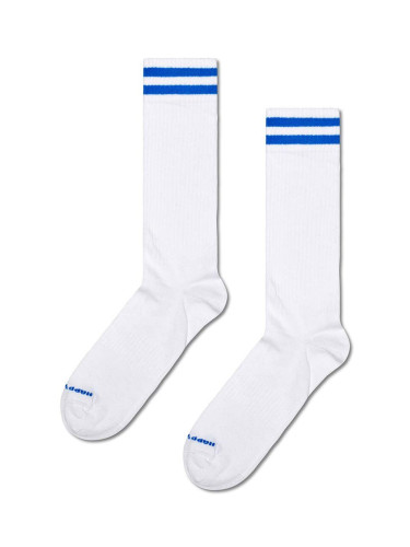 Чорапи Happy Socks Solid Sneaker Thin Crew в бяло