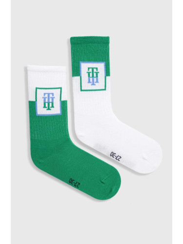 Детски чорапи Tommy Hilfiger (2 броя) в зелено