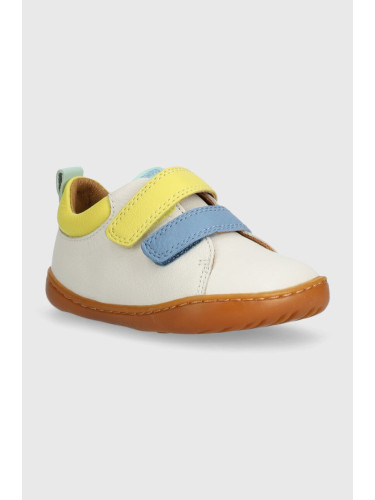 Детски половинки обувки от кожа Camper в жълто