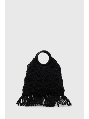 Памучна чанта Sisley в черно