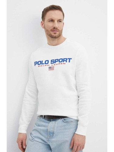 Суичър Polo Ralph Lauren в бяло с принт 710835770