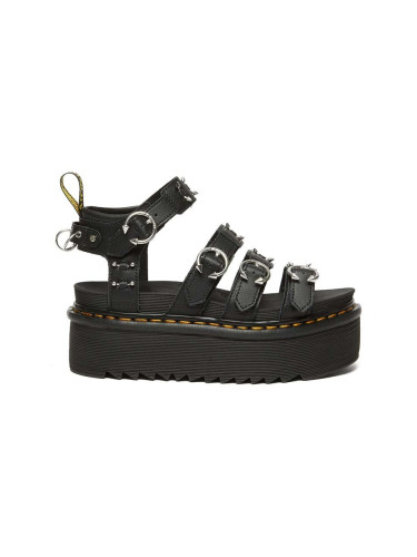 Кожени сандали Dr. Martens Blaire Quad Hardware в черно с платформа DM31533001