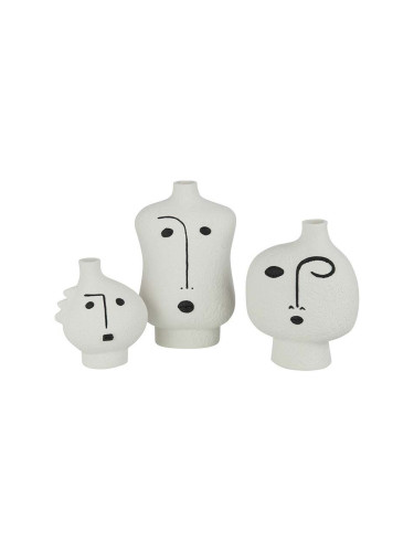 Комплект декоративни вази J-Line Face Abstract (3 броя)