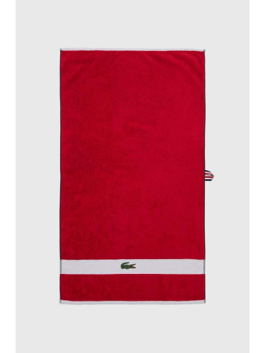Памучна кърпа Lacoste L Casual Rouge 55 x 100 cm