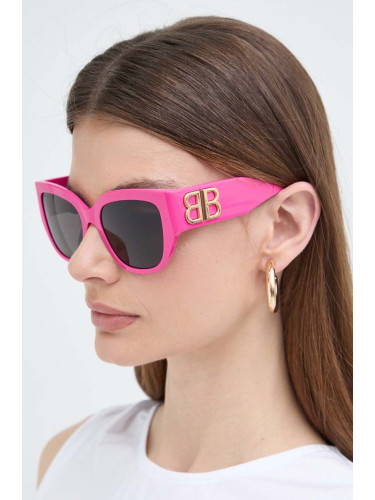 Слънчеви очила Balenciaga в розово BB0323SK