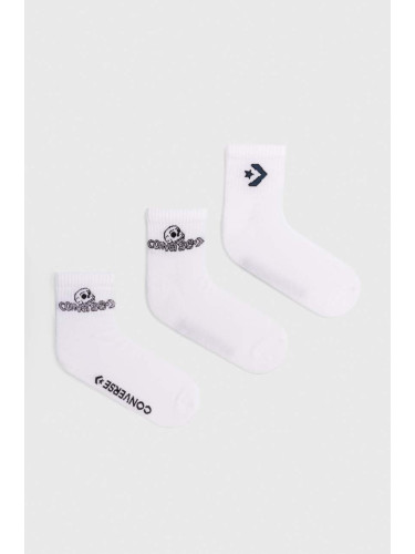 Чорапи Converse (3 чифта) в бяло E1262W