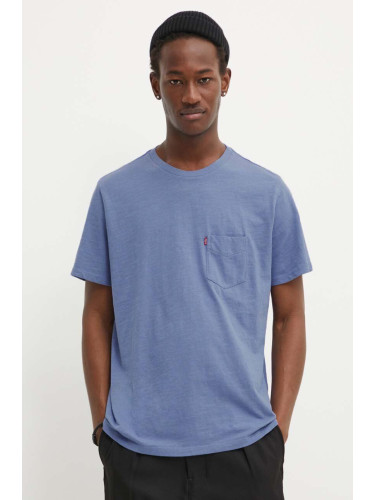 Памучна тениска Levi's в лилаво с принт