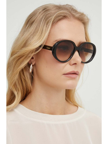 Слънчеви очила Chloé в кафяво CH0221S