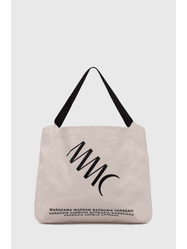 Памучна чанта MMC STUDIO в бежово LOGO.BAG