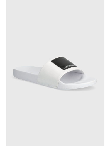 Чехли Calvin Klein POOL SLIDE HF LOGO в бяло HM0HM01466