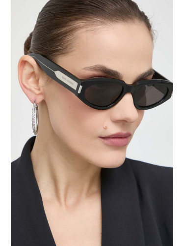 Слънчеви очила Saint Laurent в черно SL 618