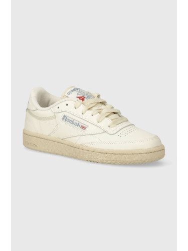 Кожени маратонки Reebok Classic Club C 85 в бежово 100074235