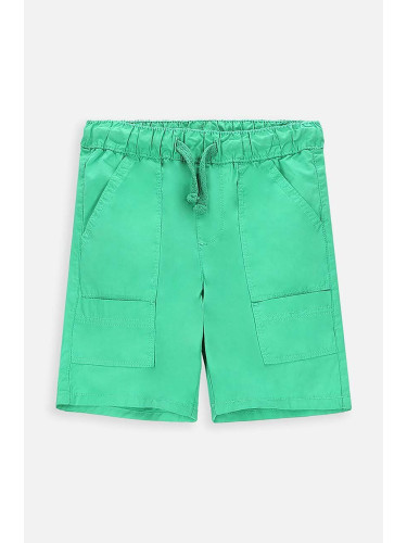 Детски памучен къс панталон Coccodrillo в зелено