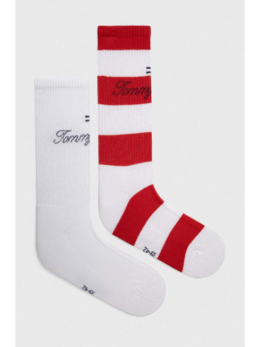 Чорапи Tommy Jeans (2 чифта) в червено 701227797