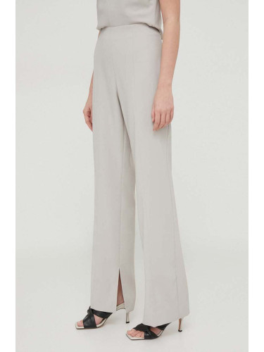 Панталон Calvin Klein в сиво със стандартна кройка, с висока талия K20K207258