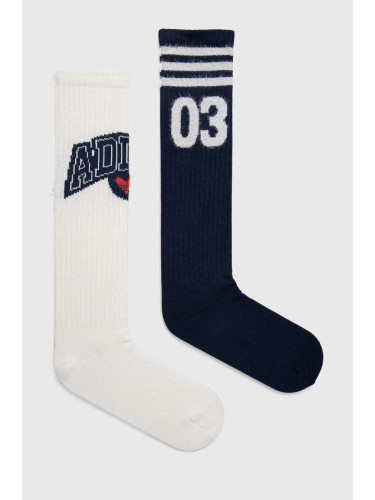 Чорапи adidas Originals (2 чифта) в тъмносиньо IT7393