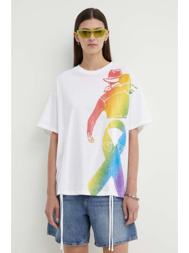 Памучна тениска Levi's Pride в бяло