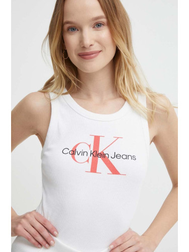 Топ Calvin Klein Jeans дамски в бяло J20J223160