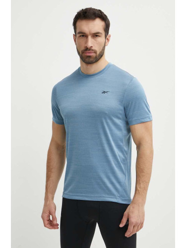 Тениска за трениране Reebok Athlete 2.0 в синьо с меланжов десен 100075791