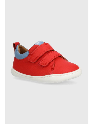 Детски половинки обувки от кожа Camper в червено