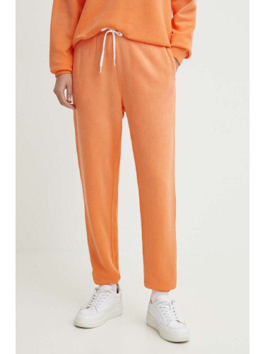 Памучен спортен панталон Polo Ralph Lauren в оранжево с изчистен дизайн 211935585