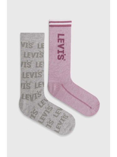 Чорапи Levi's (2 броя) в розово