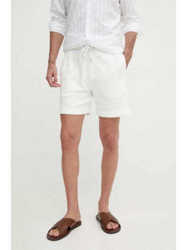 Памучен къс панталон BOSS в бяло 50512164