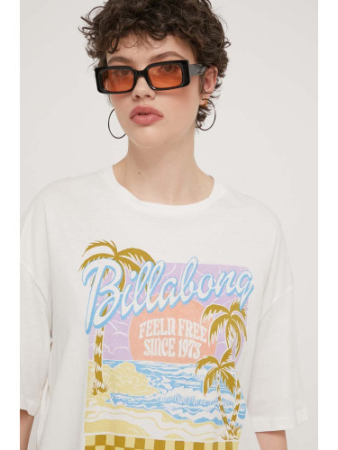 Памучна тениска Billabong в бяло EBJZT00256