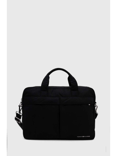 Чанта за лаптоп Tommy Hilfiger в черно AM0AM12215