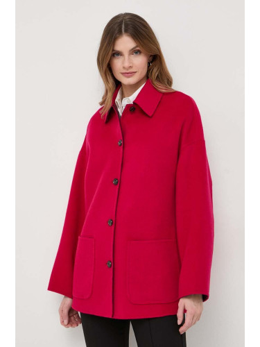 Вълнено палто с две лица MAX&Co. в розово преходен модел с уголемена кройка 2416081041200