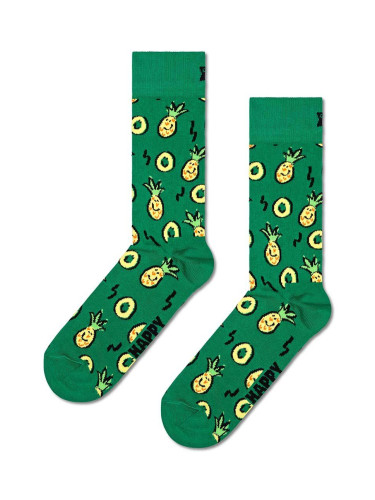 Чорапи Happy Socks Pineapple Sock в зелено