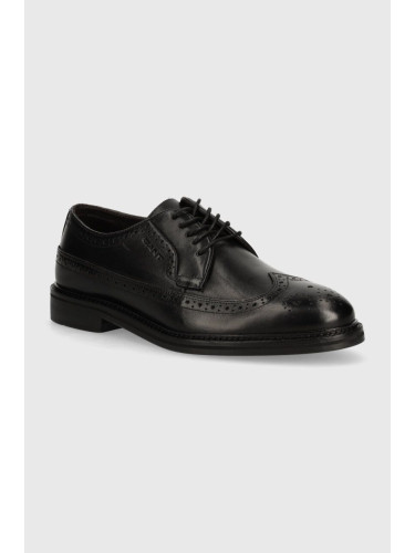 Кожени половинки обувки Gant Bidford в черно 28631465.G00