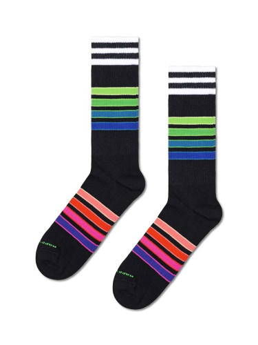 Чорапи Happy Socks Street Stripe Sneaker в черно