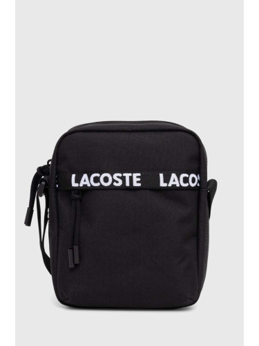 Чанта през рамо Lacoste в черно