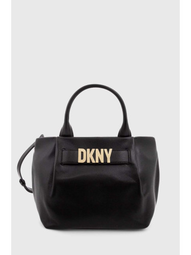Кожена чанта Dkny в черно R41DRC77